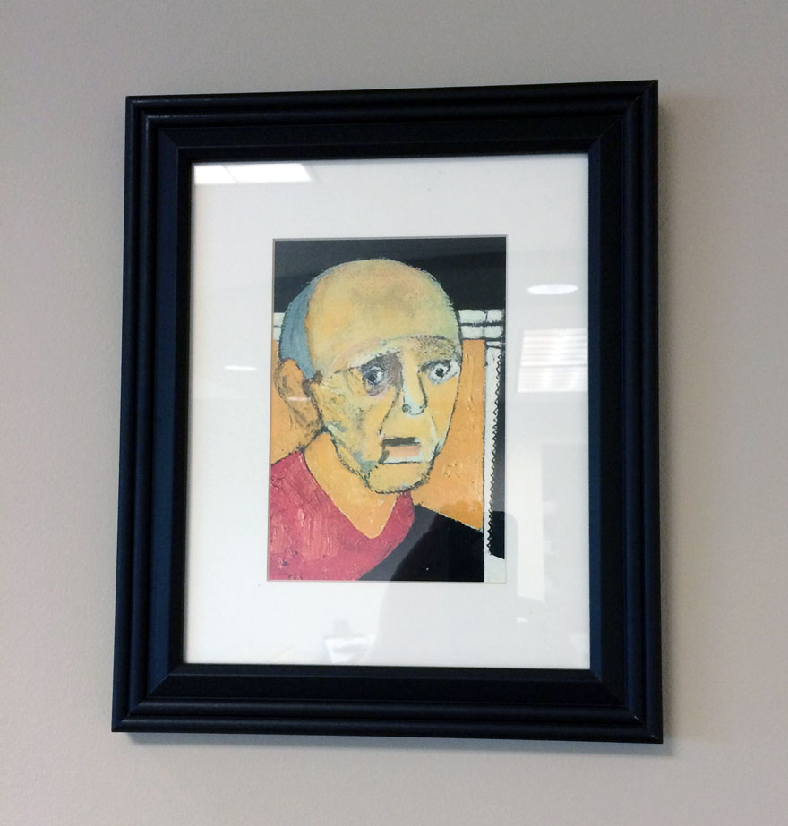 Self portrait of Alzheimer's patient William Utermohlen in 1997